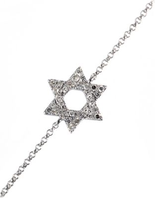 UPC 607649183042 product image for Effy 14Kt White Gold Diamond Jewish Star Bracelet | upcitemdb.com