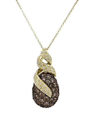 UPC 667983731170 product image for Levian 14 Kt. Honey Gold Chocolate & Vanilla Diamond Pendant Necklace | upcitemdb.com