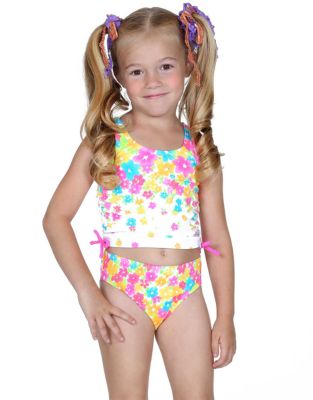 UPC 669322590653 Hula Star Little Girls 5 Pink Rhinestone Floral Tankini Swimsuit upcitemdb