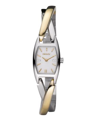 UPC 674188187329 product image for Dkny Ladies' Two-Tone Twisted Bracelet Watch | upcitemdb.com
