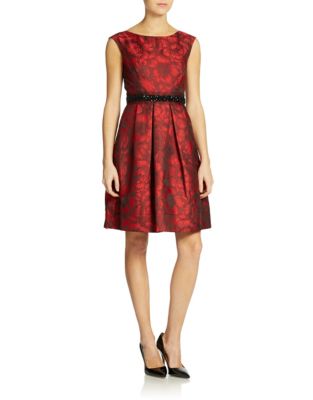 Eliza J Fit-and-Flare Cocktail Dress