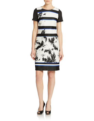 UPC 689886952551 product image for Vince Camuto Abstract Striped Sheath Dress | upcitemdb.com
