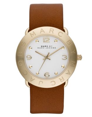 UPC 691464800994 product image for Marc By Marc Jacobs Ladies' Gold-Tone & Leather Watch | upcitemdb.com