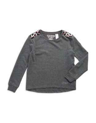 UPC 691871955768 product image for Guess Girls 7-16 Rhinestone Studded Sweatshirt | upcitemdb.com