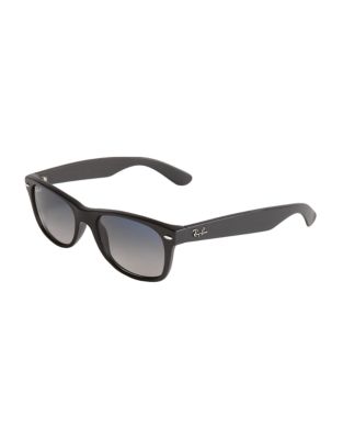 Ray Ban Sunglasses New Wayfarer RB2132 - 601S/78 Black/Gray Blue Mirror Polarized Lens - 52mm