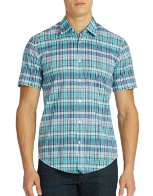 UPC 728678704135 product image for Hugo Boss Marco 2 Slim Fit Plaid Sportshirt | upcitemdb.com