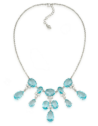 Blue Glass & Crystal Necklace