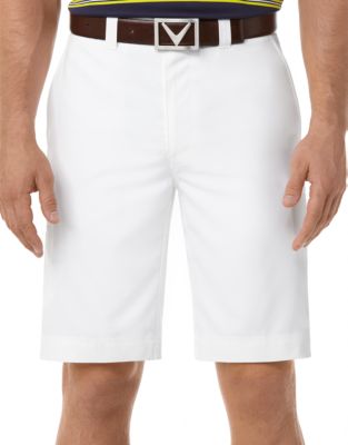 Callaway Men's Bright White Flat Front Cargo Tech Shorts Men's