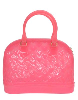 UPC 762670311120 product image for Betsey Johnson Quilted Heart Jelly Dome Satchel | upcitemdb.com