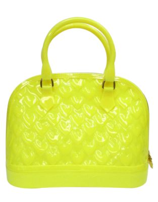 UPC 762670311137 product image for Betsey Johnson Quilted Heart Jelly Dome Satchel | upcitemdb.com