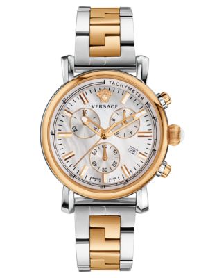 EAN 7630030501586 product image for Versace Ladies Two Tone Stainless Steel Chronograph Watch | upcitemdb.com