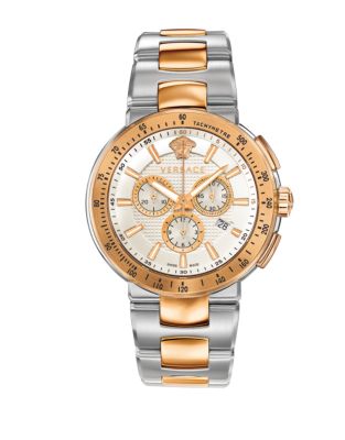 EAN 7630030504327 product image for Versace Mens Mystique Sport Two-Tone Stainless Steel Bracelet Watch | upcitemdb.com