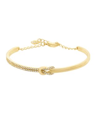 UPC 768549591976 product image for Swarovski Voile Gold Tone and Crystal Knot Bracelet | upcitemdb.com