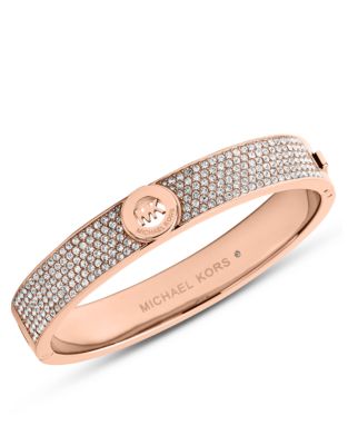 michael kors glitz crystal padlock bracelet