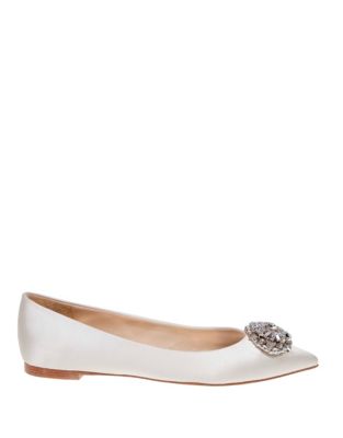badgley mischka davis satin flats
