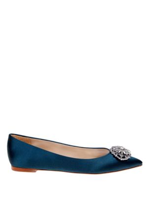 badgley mischka davis satin flats