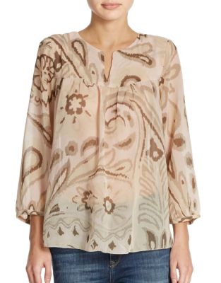 Lucky Brand Georgette Smock Top