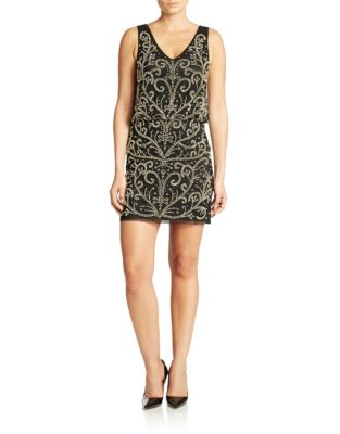 Shop Xscape online and buy Xscape Beaded V-Neck Dress dress online