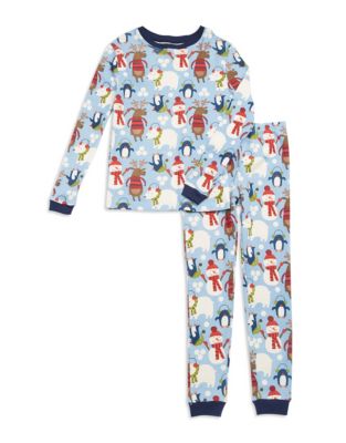 boys pajama toddlers christmas klever snow holiday friends