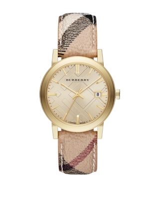 Image of Burberry Unisex Classic Checked Analog Quartz 38mm Watch BU9026