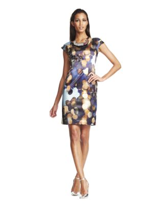 Lafayette 148 Aquatic Watercolor Josette Dress