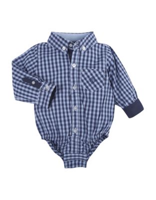 baby checked shirt bodysuit