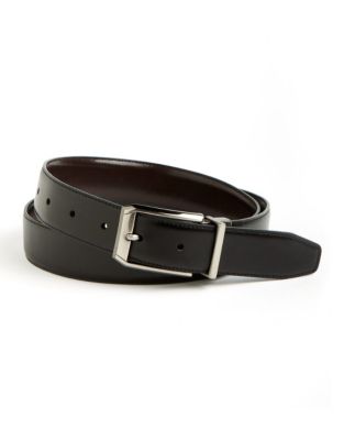 Perry Ellis Portfolio Men's Black/Brown Reversible Belt with Swivel Buckle Men's