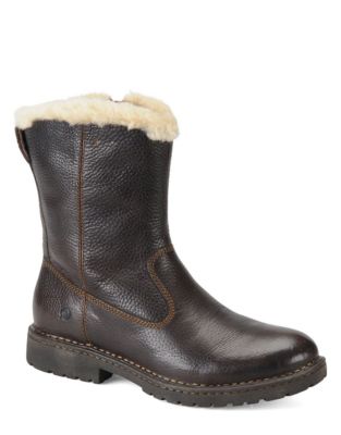 UPC 884093906568 product image for Born Shoe Theodore Leather and Shearling Boots | upcitemdb.com