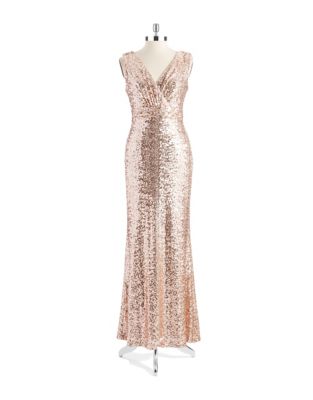 belle badgley mischka sequin dress