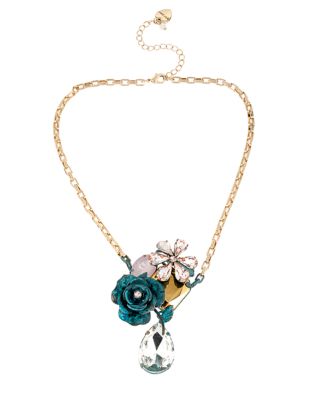 UPC 885043940205 product image for Betsey Johnson Patina Flower Cluster Pendant Necklace | upcitemdb.com