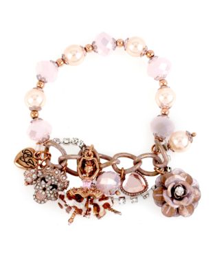 UPC 885043978796 product image for Betsey Johnson Ballerina Multi-Charm Stretch Bracelet | upcitemdb.com