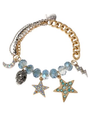 UPC 885043996332 product image for Betsey Johnson Multi-Charm Stretch Bracelet | upcitemdb.com