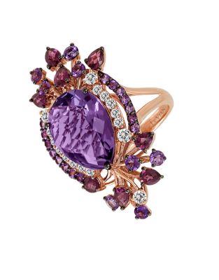 UPC 886589044518 product image for Levian Multicolor Amethyst Ring in 14 Kt. Strawberry Gold | upcitemdb.com