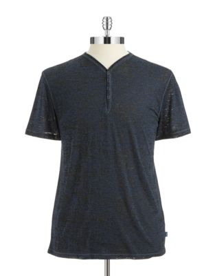 UPC 887447462765 product image for John Varvatos U.S.A. Burnout Henley | upcitemdb.com