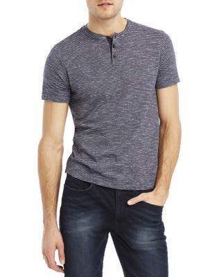 UPC 887692313225 product image for Kenneth Cole New York Yarn Dye Stripe Henley T-Shirt | upcitemdb.com