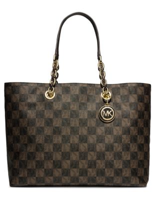 checkered michael kors purse