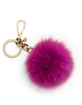 michael kors fur ball keychain