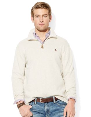 polo ralph lauren men's half zip french rib cotton sweater