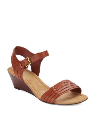 UPC 888875245456 product image for Lauren Ralph Lauren Latrice Leather Wedge Sandals | upcitemdb.com