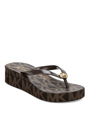 michael kors bedford platform flip flops