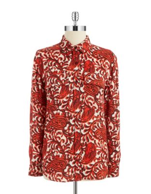 UPC 889154131323 product image for Michael Michael Kors Silky Patterned Blouse | upcitemdb.com