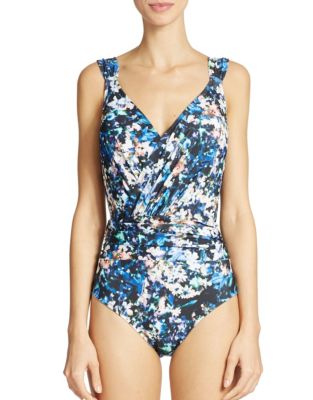 UPC 889273002917 product image for Badgley Mischka Floral Print Underwire One-Piece Swimsuit | upcitemdb.com