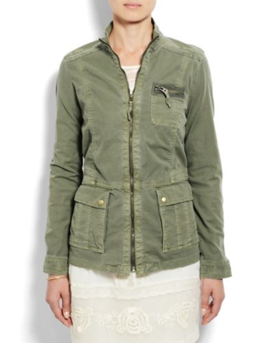 women's plus military jacket