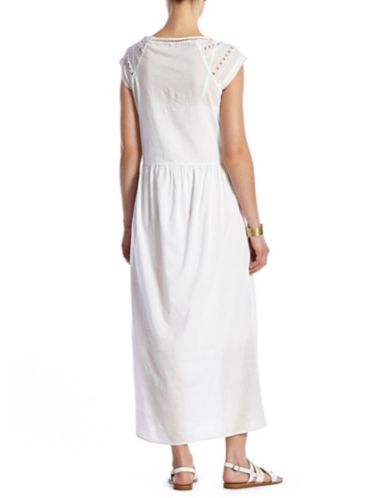 white cut out maxi