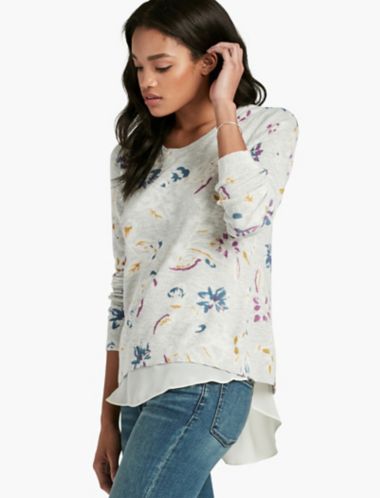 lucky brand floral sweater