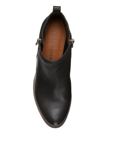 basel leather flat bootie