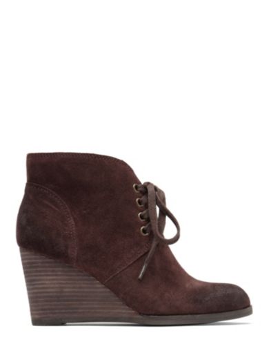 brown lace up wedges