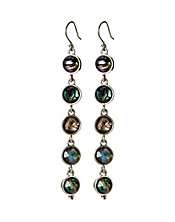 Abalone Linear Drop Earrings