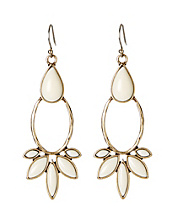 Bone Set Stone Drop Earrings
