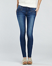 Charlie Skinny Zippered Jeans